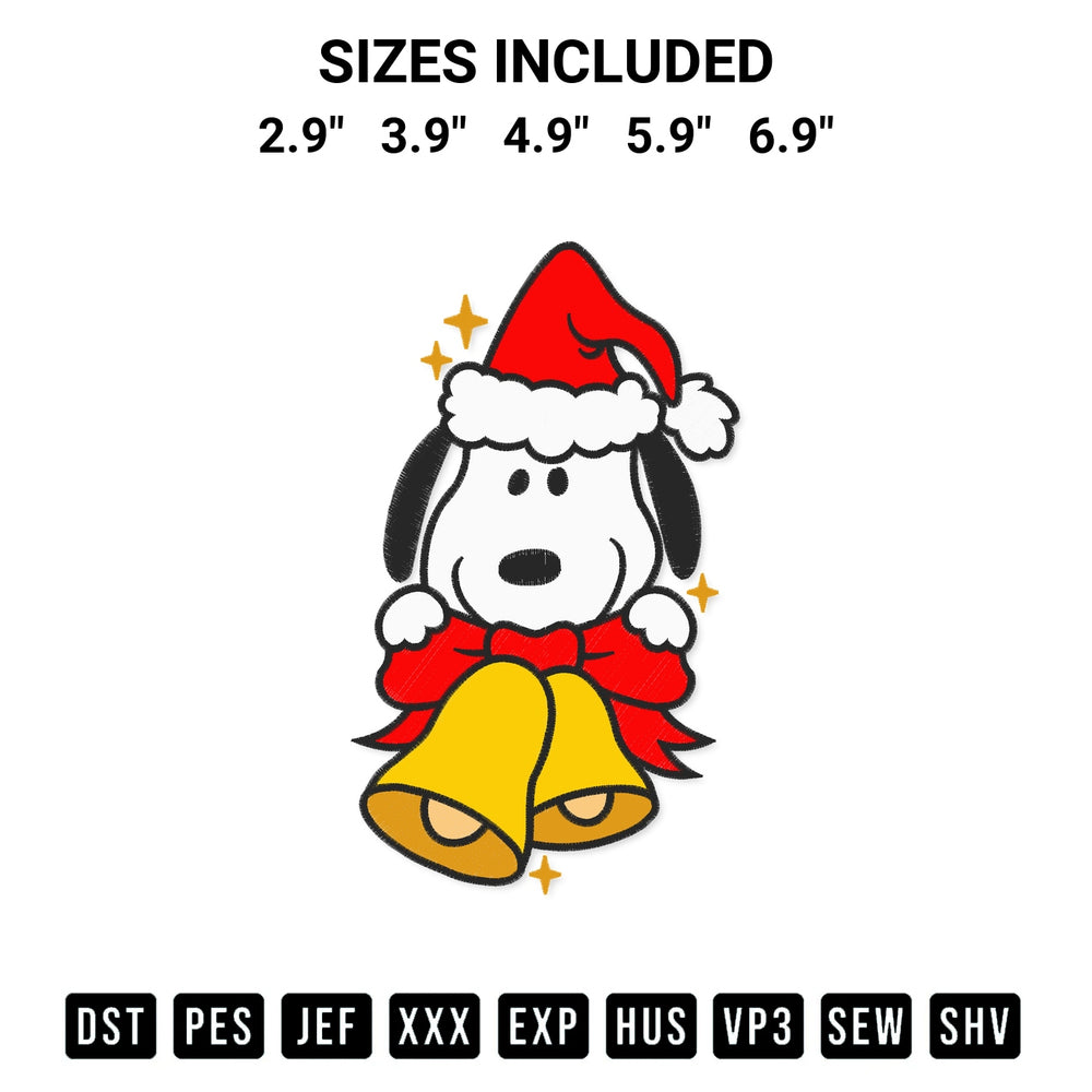 Shop the Snoopy Santa Claus Embroidery Design machine embroidery pattern at Designspacks.com. Beautifully digitized for flawless stitching on any fabric. Available sizes: 2.9", 3.9", 4.9", 5.9", 6.9".