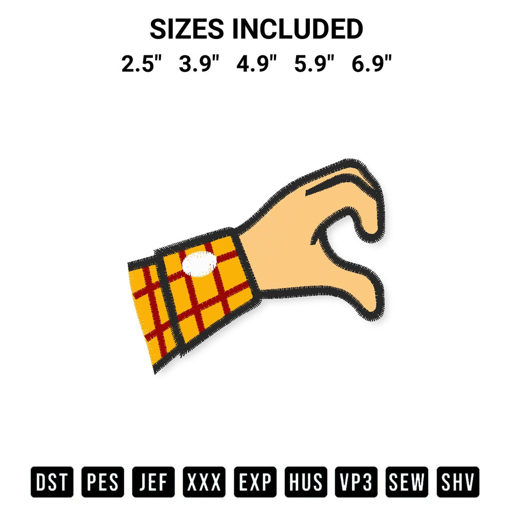 Add a unique touch to your apparel with the Woody Hand Embroidery Design embroidery file. Premium instant download available now on Designspacks.com. Available sizes: 2.5", 3.9", 4.9", 5.9", 6.9".