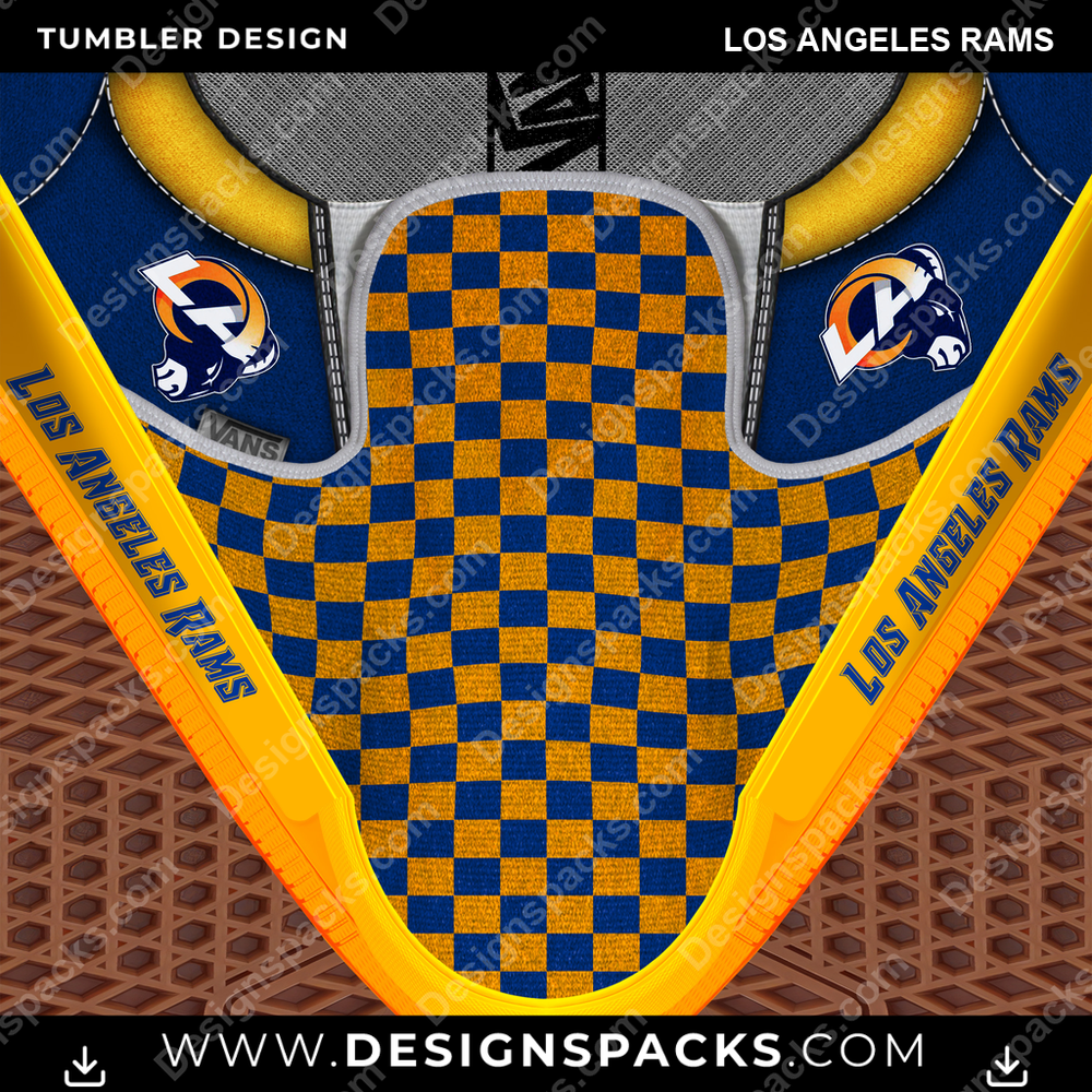 Football Vans Classic Los Angeles Rams NFL Football Tumbler Digital Wrap Design Download