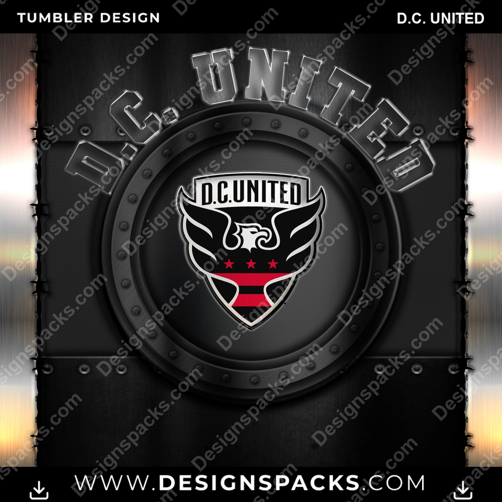 US Soccer Metal D.C. United Tumbler Digital Wrap Design