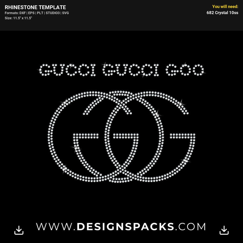 Gucci Gucci Goo Rhinestone Digital Template