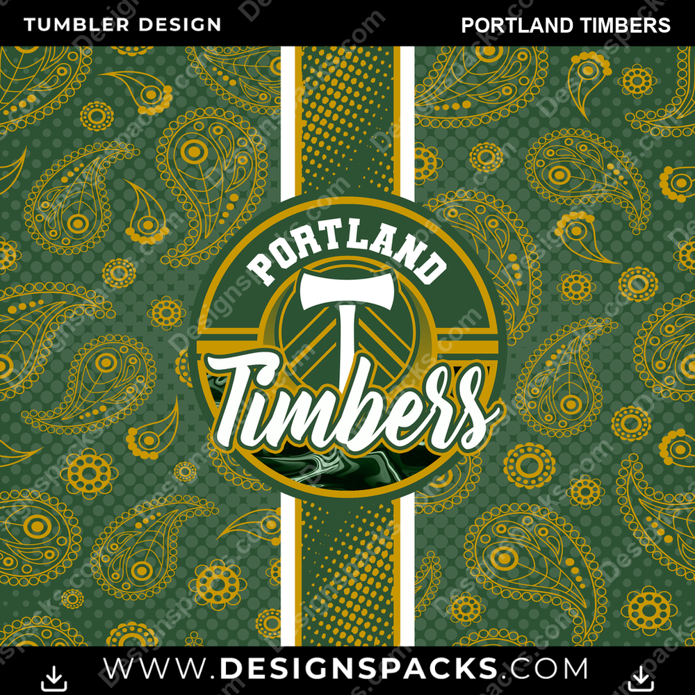Soccer Handkerchief Portland Timbers Tumbler Digital Wrap Design