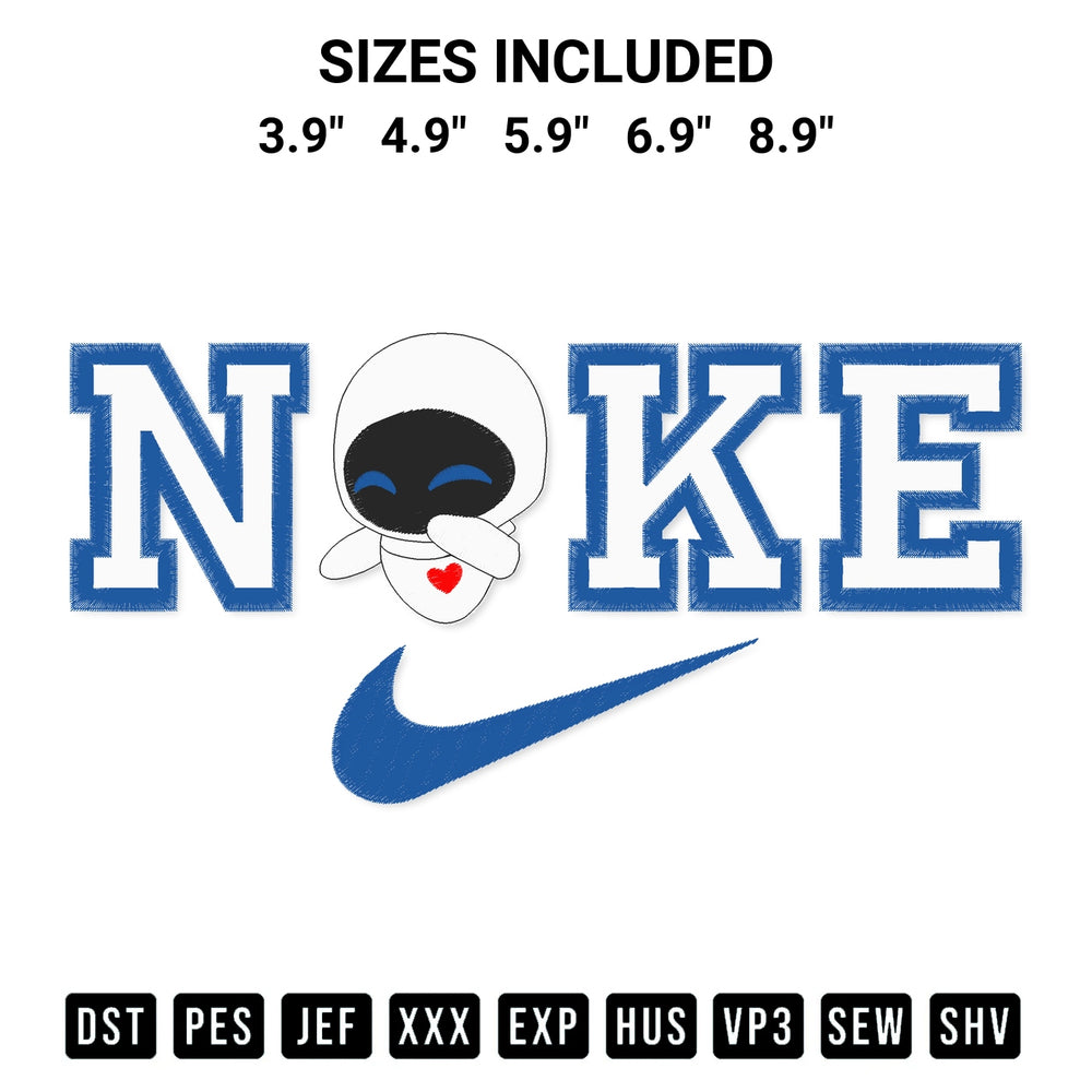 Add a unique touch to your apparel with the Eve Nike Embroidery Design embroidery file. Premium instant download available now on Designspacks.com. Available sizes: 3.9", 4.9", 5.9", 6.9", 8.9".