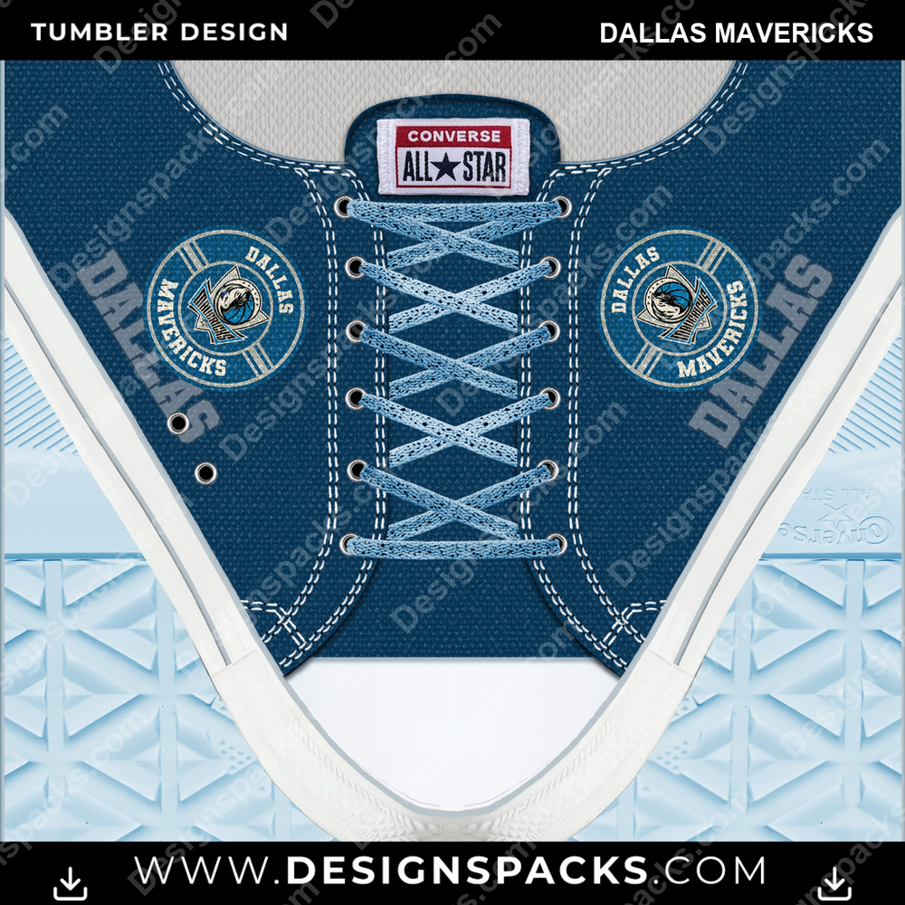 Basketball Converse Dallas Mavericks Tumbler Digital Wrap Design