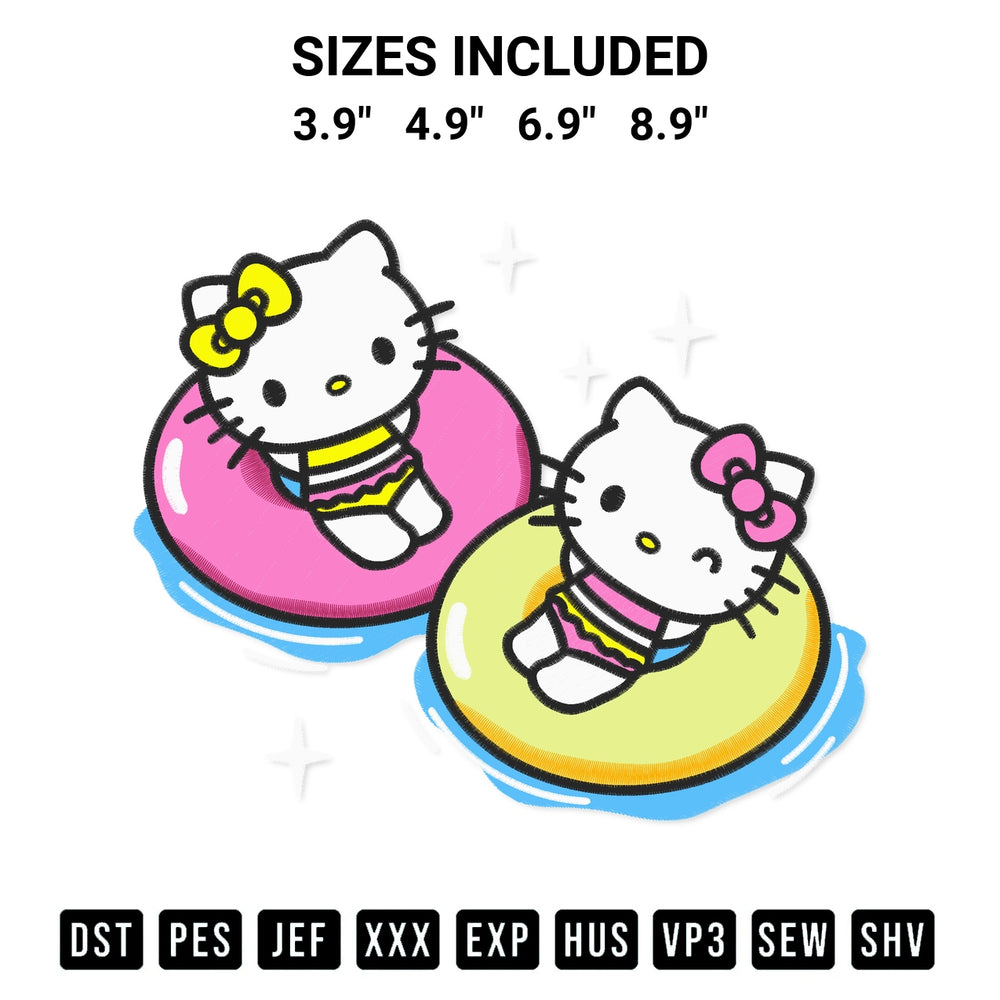 Looking for the perfect pattern? Download the Hello Kitty Beach Vacation Embroidery Design embroidery design today at Designspacks.com. Crisp, clean stitching guaranteed. Available sizes: 3.9", 4.9", 6.9", 8.9".