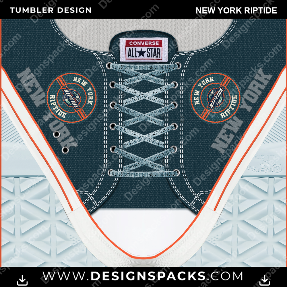 Lacrosse Converse New York Riptide Tumbler Digital Wrap Design