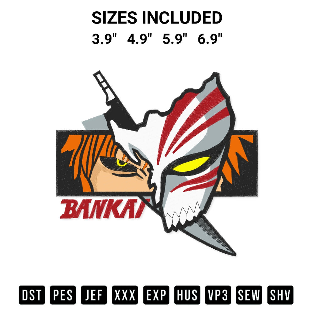 Shop the Kurosaki Ichigo Bleach Anime Embroidery Design machine embroidery pattern at Designspacks.com. Beautifully digitized for flawless stitching on any fabric. Available sizes: 3.9", 4.9", 5.9", 6.9".