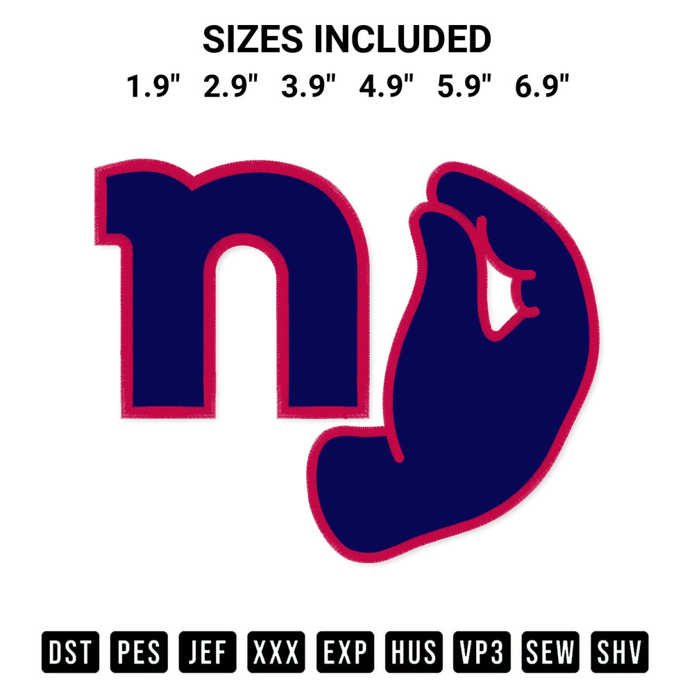 Discover the perfect addition to your crafting collection: New York Giants Hand Embroidery Design embroidery file. Instantly available at Designspacks.com. Available sizes: 1.9", 2.9", 3.9", 4.9", 5.9", 6.9".