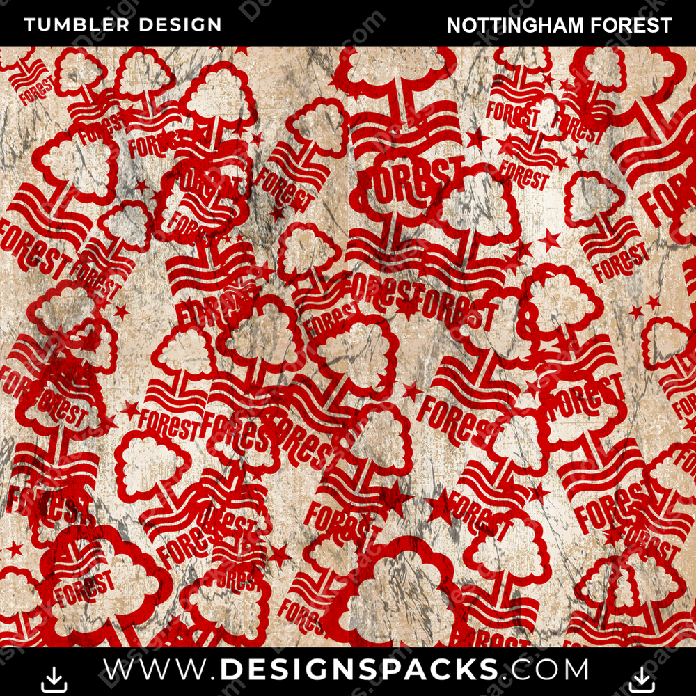 Soccer Logo BG Nottingham Forest Tumbler Digital Wrap Design