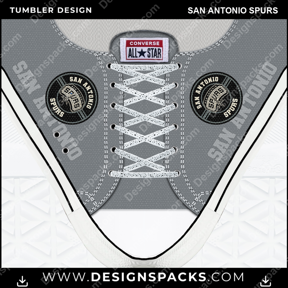 Basketball Converse San Antonio Spurs Tumbler Digital Wrap Design