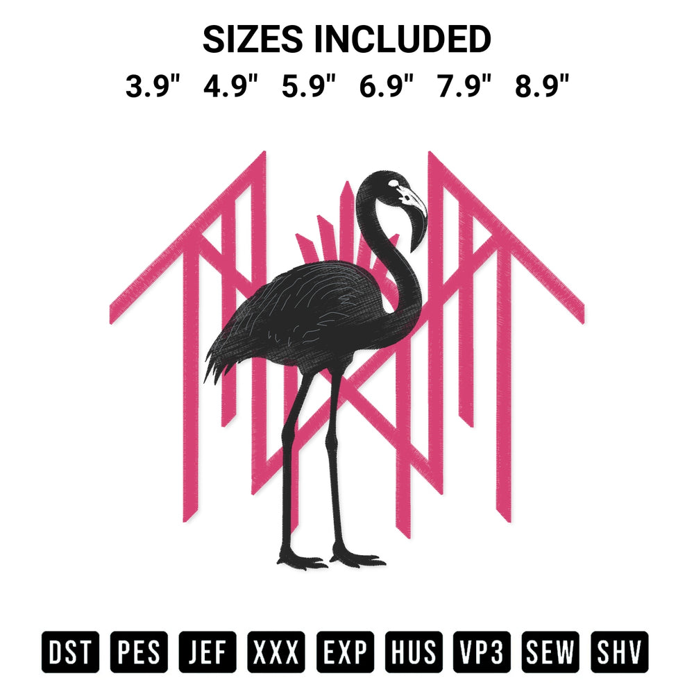 Download the Flamingo Sleep Token Embroidery Design machine embroidery design exclusively at Designspacks.com. Premium digitized pattern for apparel and DIY crafts. Available sizes: 3.9", 4.9", 5.9", 6.9", 7.9", 8.9".