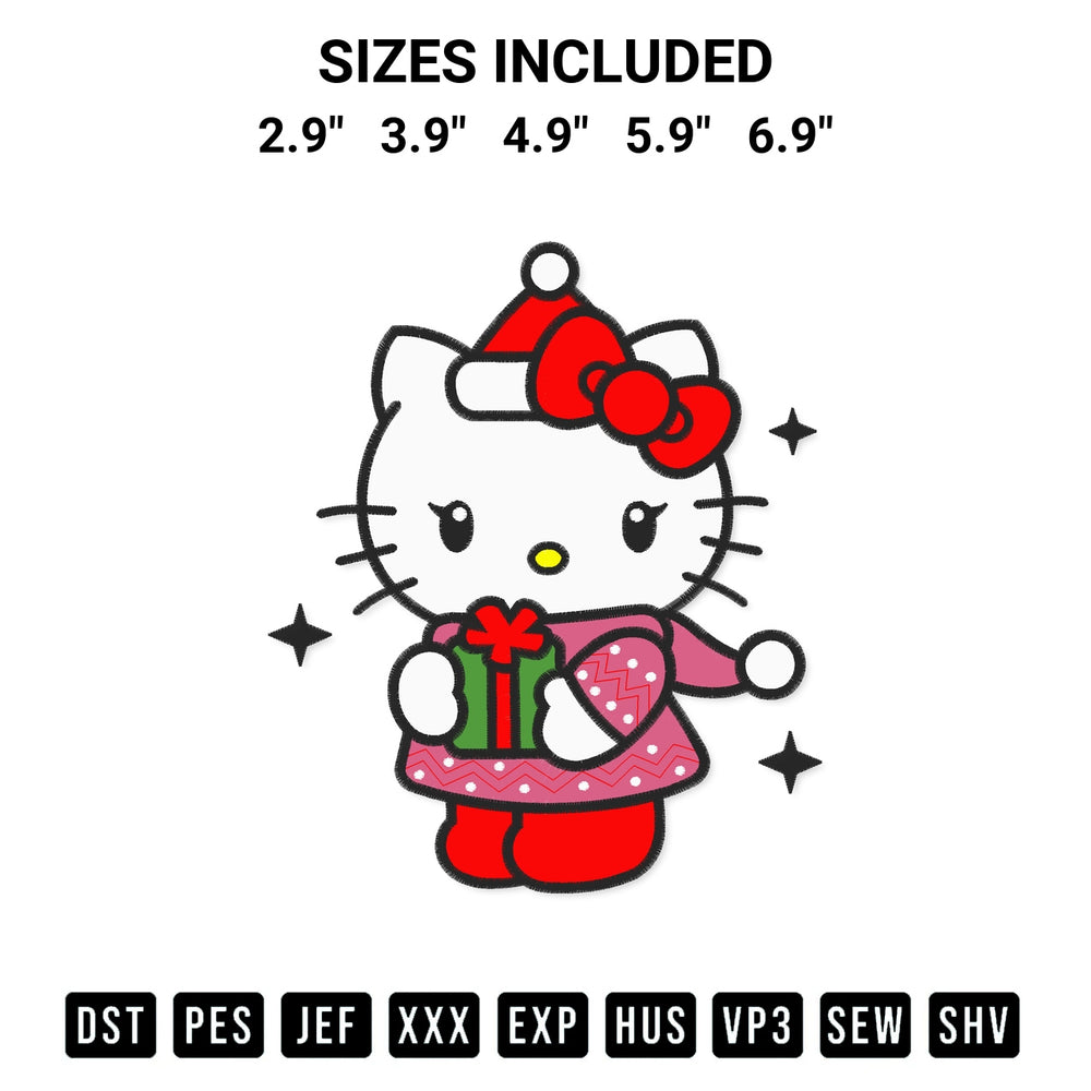 Shop the Hello Kitty Merry Christmas Embroidery Design machine embroidery pattern at Designspacks.com. Beautifully digitized for flawless stitching on any fabric. Available sizes: 2.9", 3.9", 4.9", 5.9", 6.9".