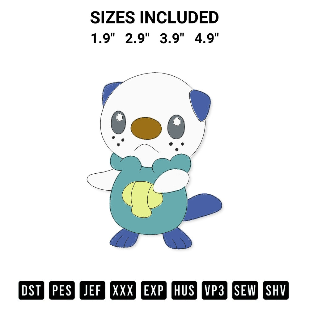 Looking for the perfect pattern? Download the Oshawott Pokemon Embroidery Design embroidery design today at Designspacks.com. Crisp, clean stitching guaranteed. Available sizes: 1.9", 2.9", 3.9", 4.9".