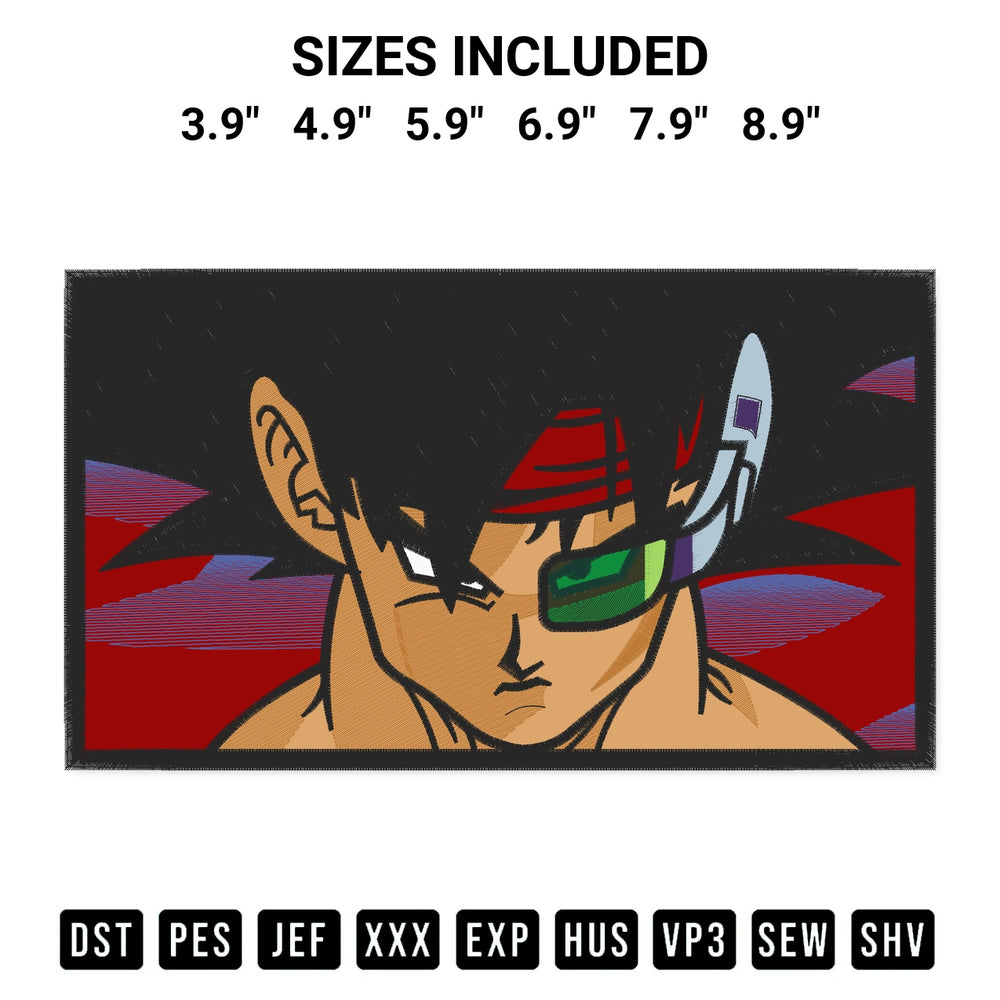 Shop the Bardock Anime Embroidery Design machine embroidery pattern at Designspacks.com. Beautifully digitized for flawless stitching on any fabric. Available sizes: 3.9", 4.9", 5.9", 6.9", 7.9", 8.9".