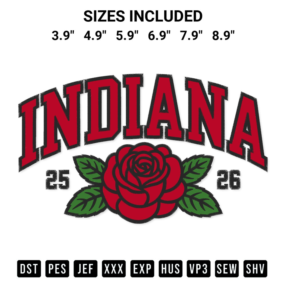Download the Indiana Rose 25 26 Embroidery Design machine embroidery design exclusively at Designspacks.com. Premium digitized pattern for apparel and DIY crafts. Available sizes: 3.9", 4.9", 5.9", 6.9", 7.9", 8.9".