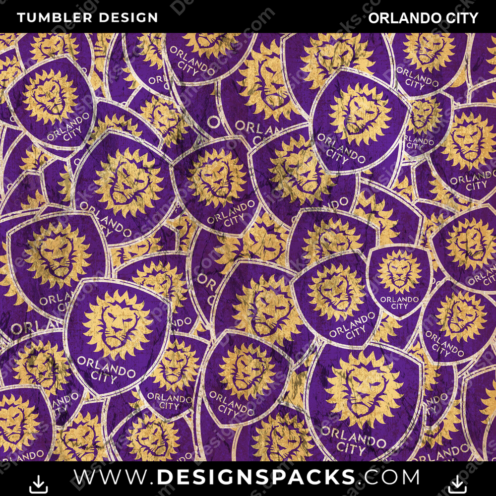 Soccer Logo BG Orlando City Tumbler Digital Wrap Design