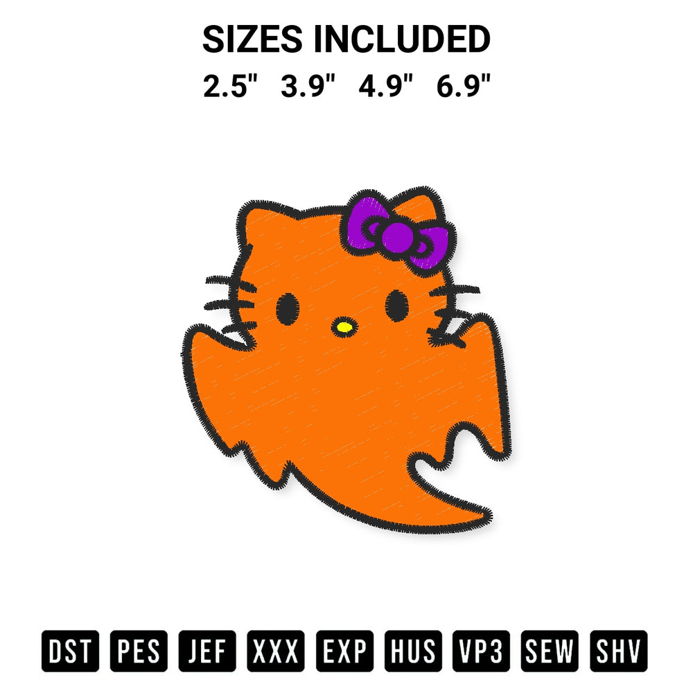 Looking for the perfect pattern? Download the Hello Kitty Ghost Embroidery Design embroidery design today at Designspacks.com. Crisp, clean stitching guaranteed. Available sizes: 2.5", 3.9", 4.9", 6.9".