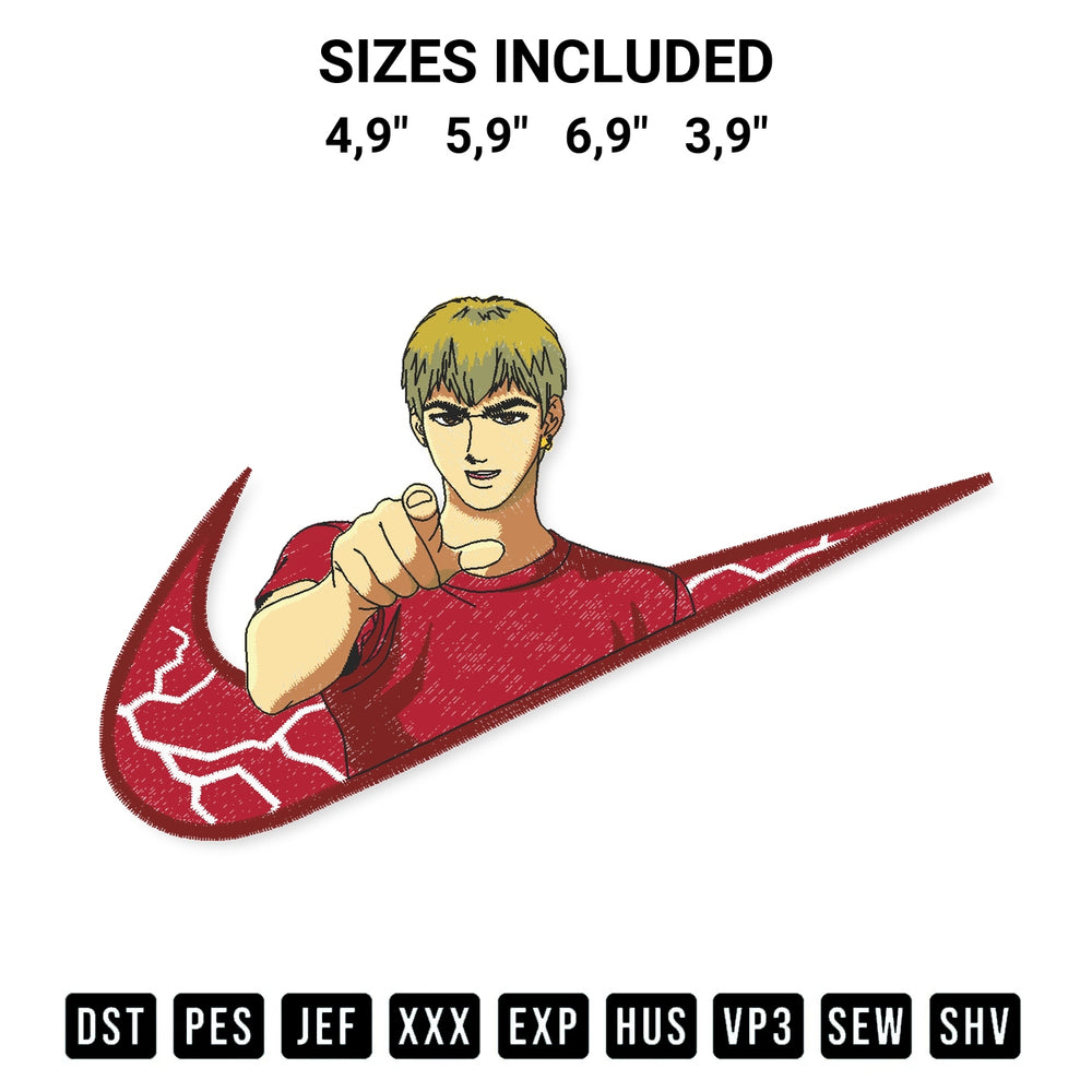 Download the Onizuka Eikichi Drama Special Great Teacher Onizuka Logo Embroidery Design machine embroidery design exclusively at Designspacks.com. Premium digitized pattern for apparel and DIY crafts. Available sizes: 4,9", 5,9", 6,9", 3,9".