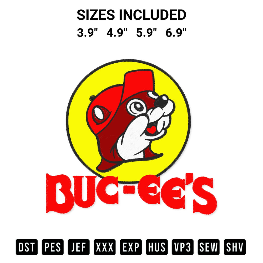 Elevate your next project with our Bucees Merchandise Logo Embroidery Design embroidery file. Shop high-quality digital patterns instantly at Designspacks.com. Available sizes: 3.9", 4.9", 5.9", 6.9".
