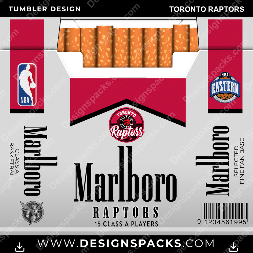 Basketball Marlboro Toronto Raptors Tumbler Digital Wrap Design