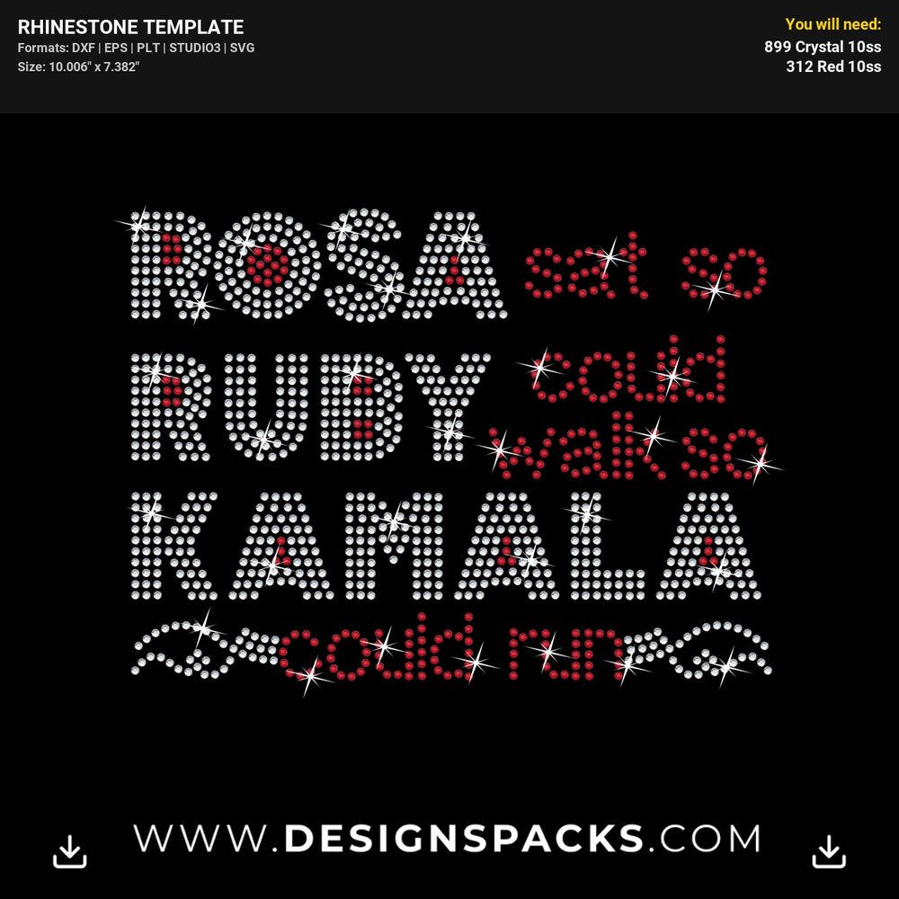 Rosa Ruby Kamala Updated Rhinestone Digital Template