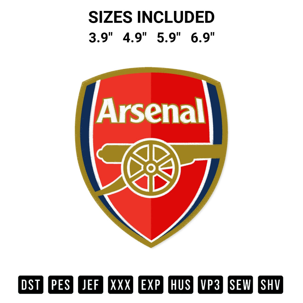 Looking for the perfect pattern? Download the Fc Arsenal Logo Embroidery Design embroidery design today at Designspacks.com. Crisp, clean stitching guaranteed. Available sizes: 3.9", 4.9", 5.9", 6.9".