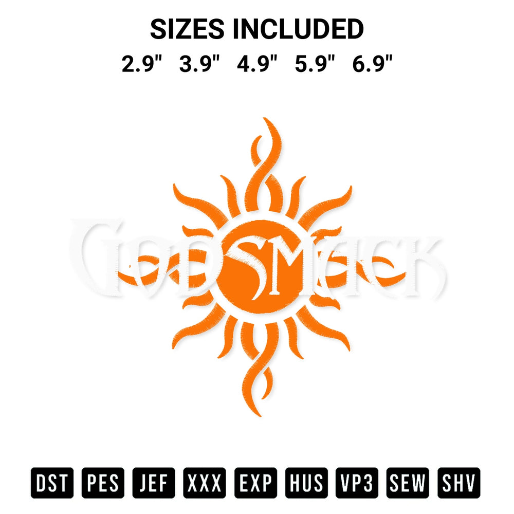 Add a unique touch to your apparel with the Godsmack Icon Embroidery Design embroidery file. Premium instant download available now on Designspacks.com. Available sizes: 2.9", 3.9", 4.9", 5.9", 6.9".