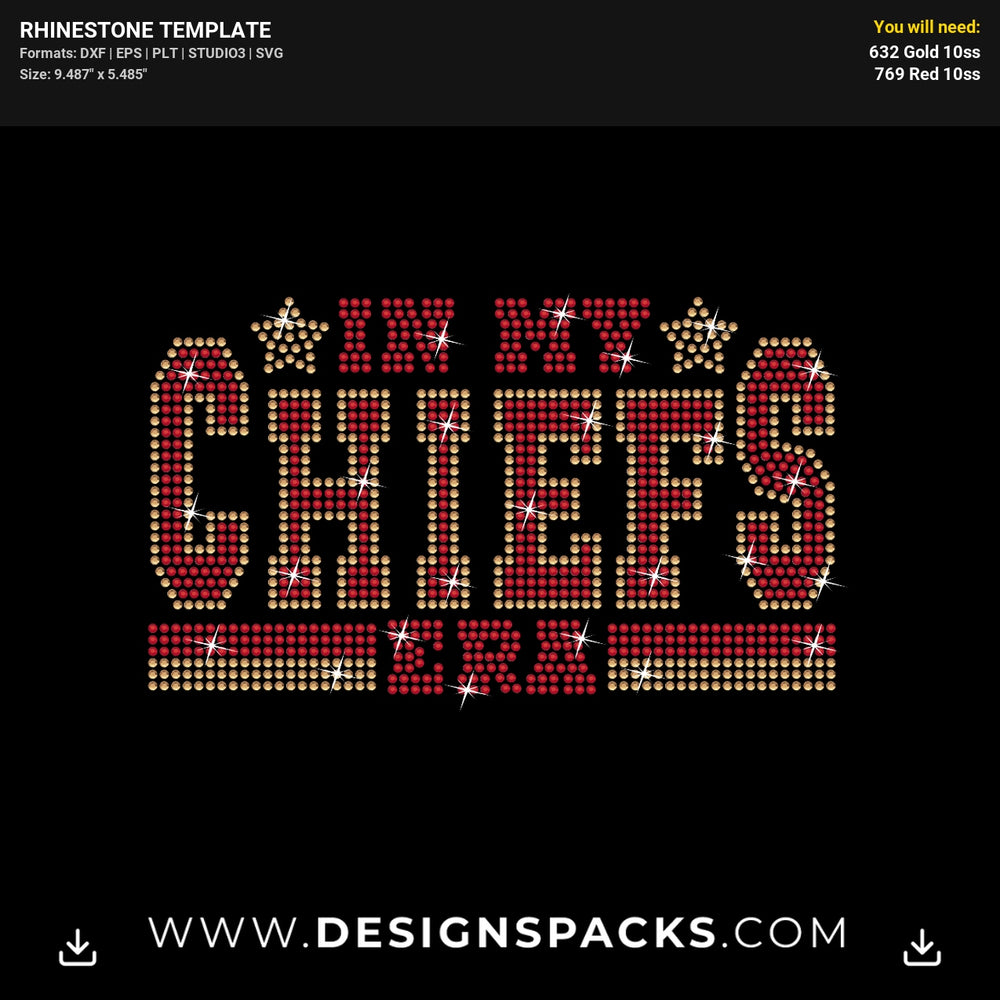 In My Chiefs Era Rhinestone Digital Template