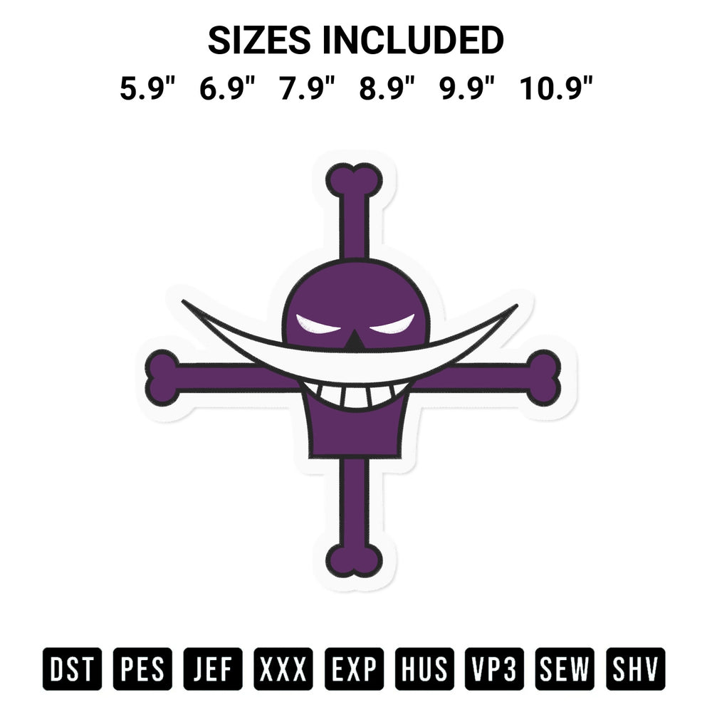 Create amazing crafts with the Edward Newgate Piracy Logo Embroidery Design embroidery file. High-quality digital download from Designspacks.com, perfect for beginners and pros. Available sizes: 5.9", 6.9", 7.9", 8.9", 9.9", 10.9".