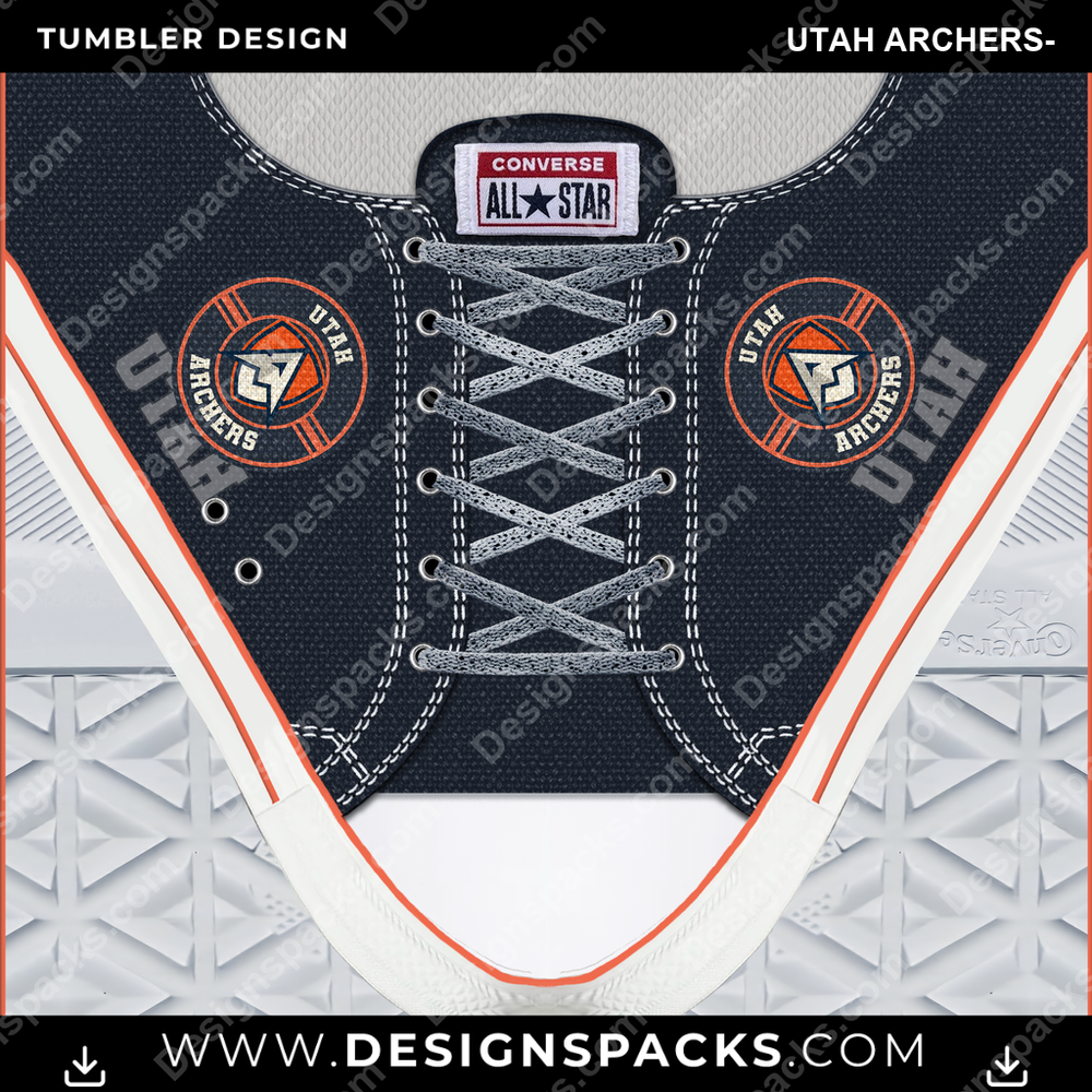 Lacrosse Converse Utah Archers- Tumbler Digital Wrap Design