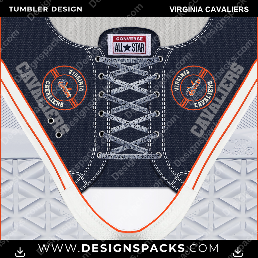 College Sport Converse Virginia Cavaliers NCAA College Sport Tumbler Digital Wrap Design Download