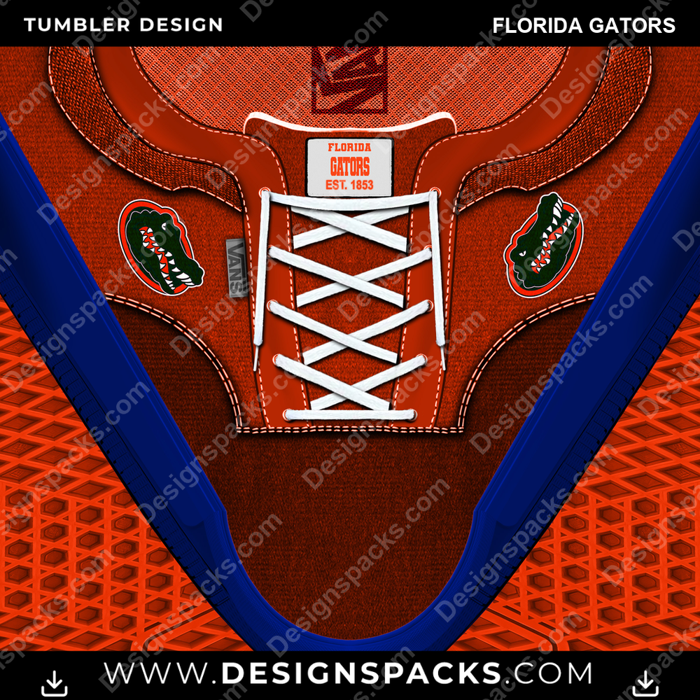 College Sport VANS Atwood DX Florida Gators Tumbler Digital Wrap Design