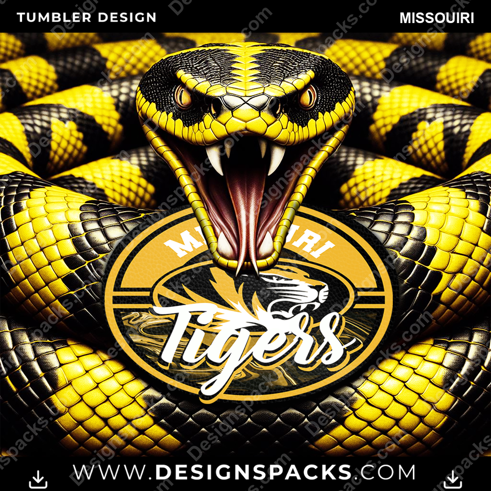 College Sport Rattle Snake Missouiri NCAA College Sport Tumbler Digital Wrap Design Download