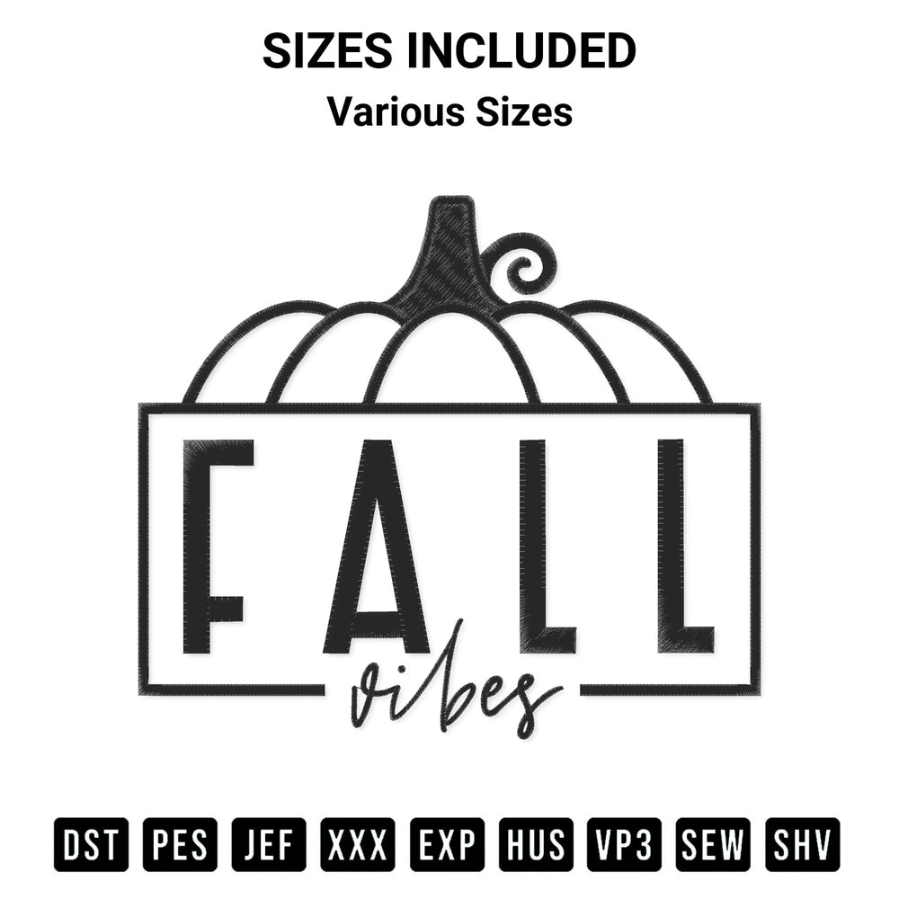 Download the Fall Vibes Embroidery File Embroidery Design machine embroidery design exclusively at Designspacks.com. Premium digitized pattern for apparel and DIY crafts. Available sizes: Various Sizes.