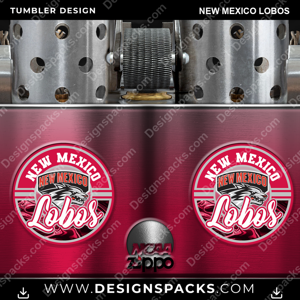 College Sport Zippo Lighter New Mexico Lobos NCAA College Sport Tumbler Digital Wrap Design Download