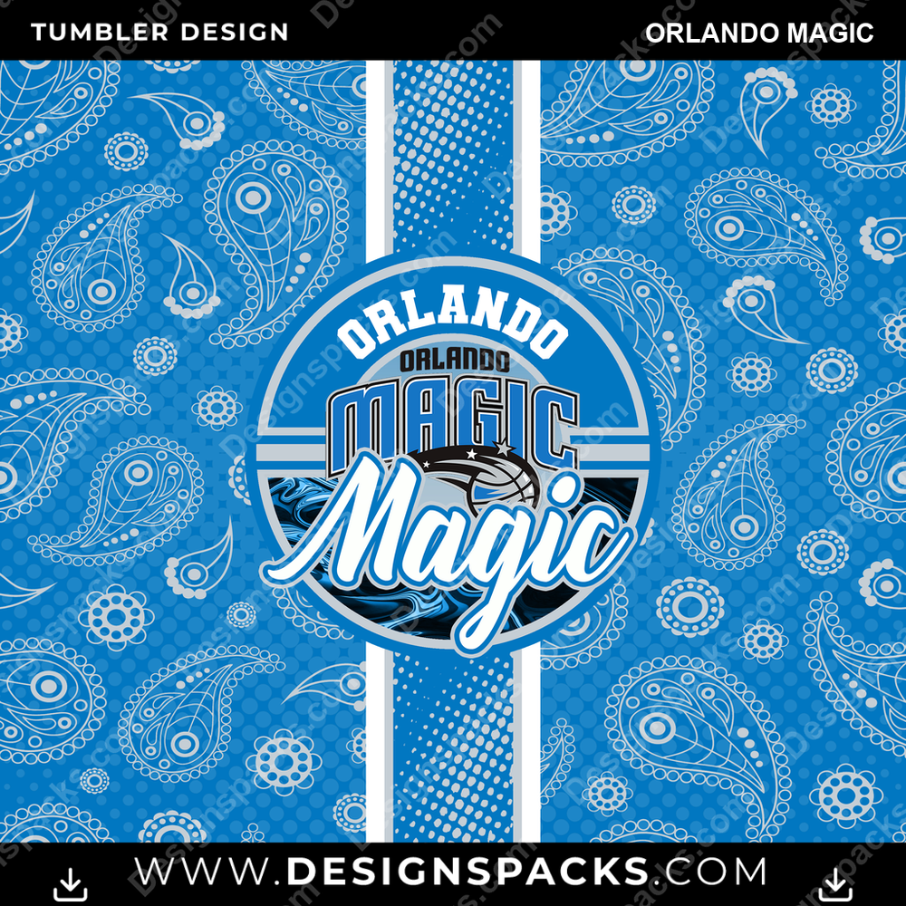 Basketball Handkerchief Orlando Magic Tumbler Digital Wrap Design