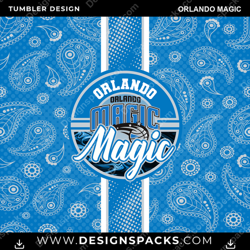 Basketball Handkerchief Orlando Magic NBA Basketball Tumbler Digital Wrap Design Download