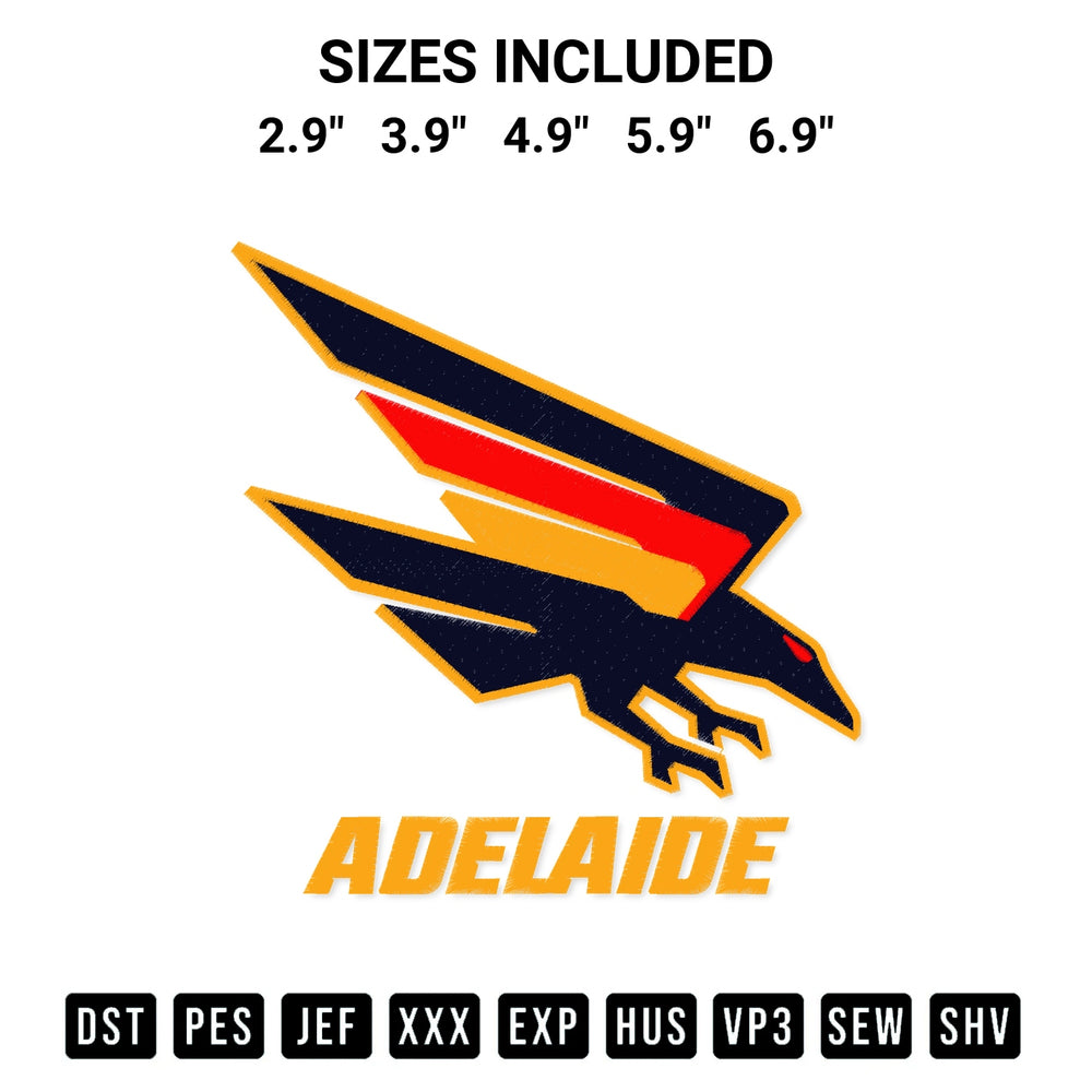 Create amazing crafts with the Adelaide Crows Logo 2024 Embroidery Design embroidery file. High-quality digital download from Designspacks.com, perfect for beginners and pros. Available sizes: 2.9", 3.9", 4.9", 5.9", 6.9".