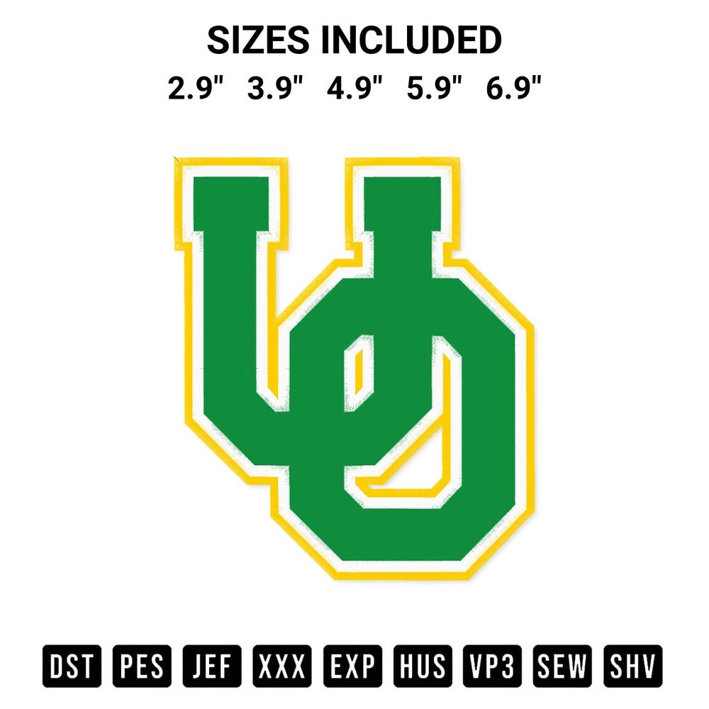 Discover the perfect addition to your crafting collection: Oregon Ducks University Embroidery Design embroidery file. Instantly available at Designspacks.com. Available sizes: 2.9", 3.9", 4.9", 5.9", 6.9".
