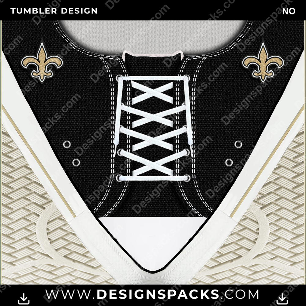 Football Converse Embroidered NO Tumbler Digital Wrap Design