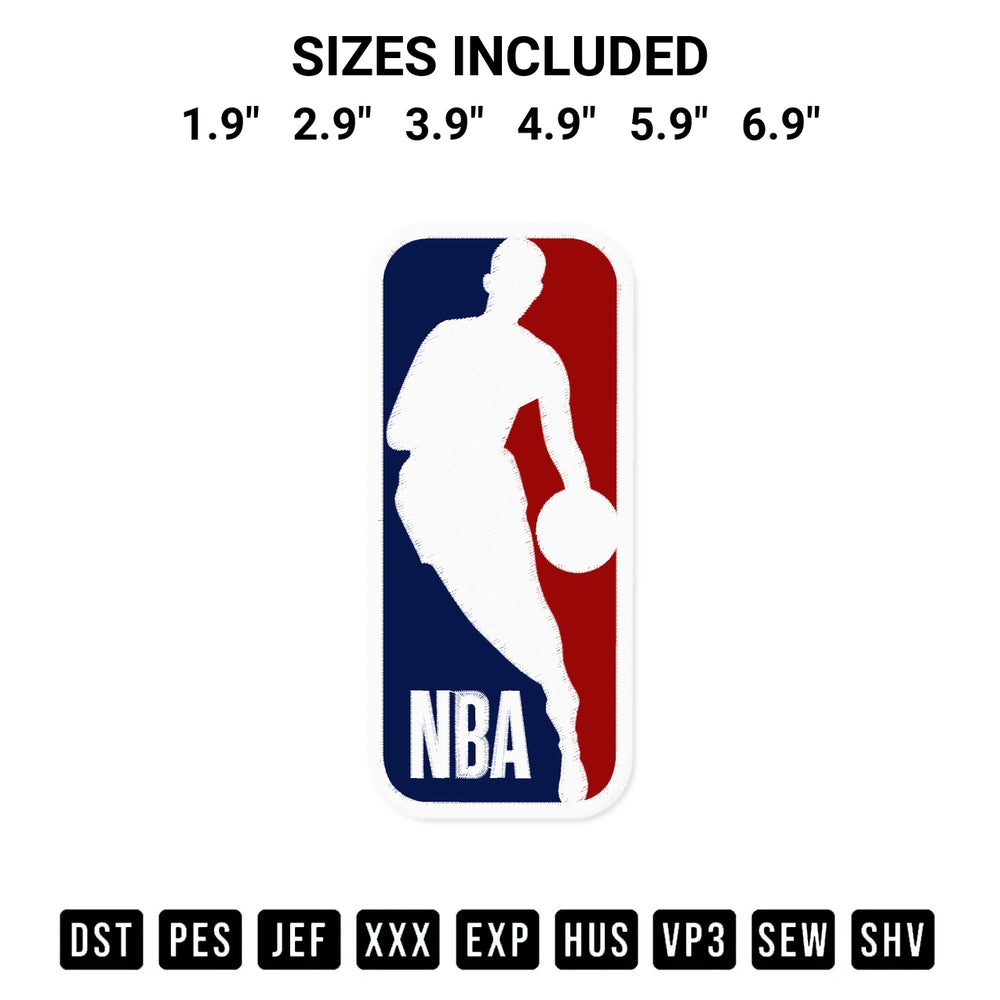 Elevate your next project with our Nba Logo Sport Embroidery Design embroidery file. Shop high-quality digital patterns instantly at Designspacks.com. Available sizes: 1.9", 2.9", 3.9", 4.9", 5.9", 6.9".
