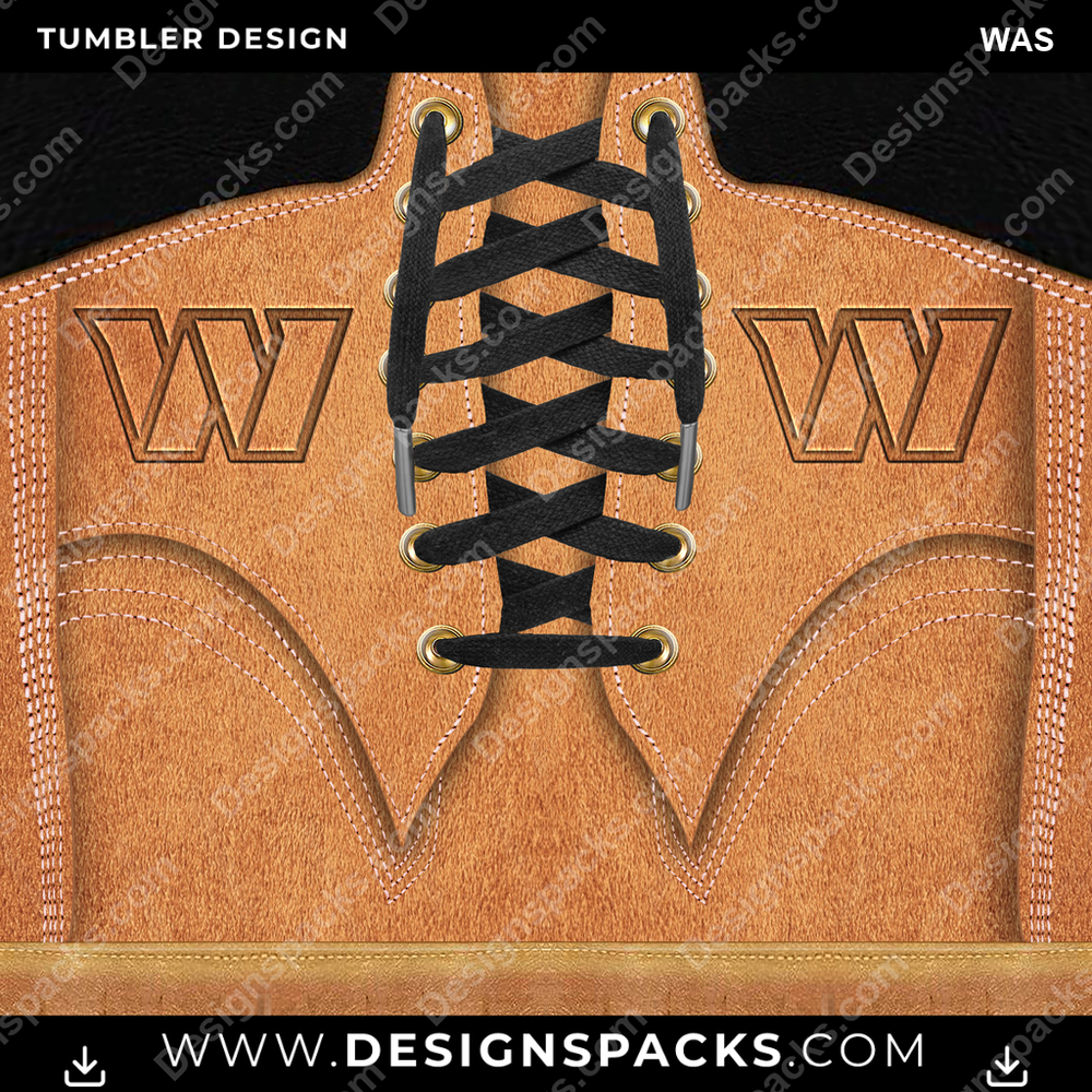 Football Boot WAS Tumbler Digital Wrap Design