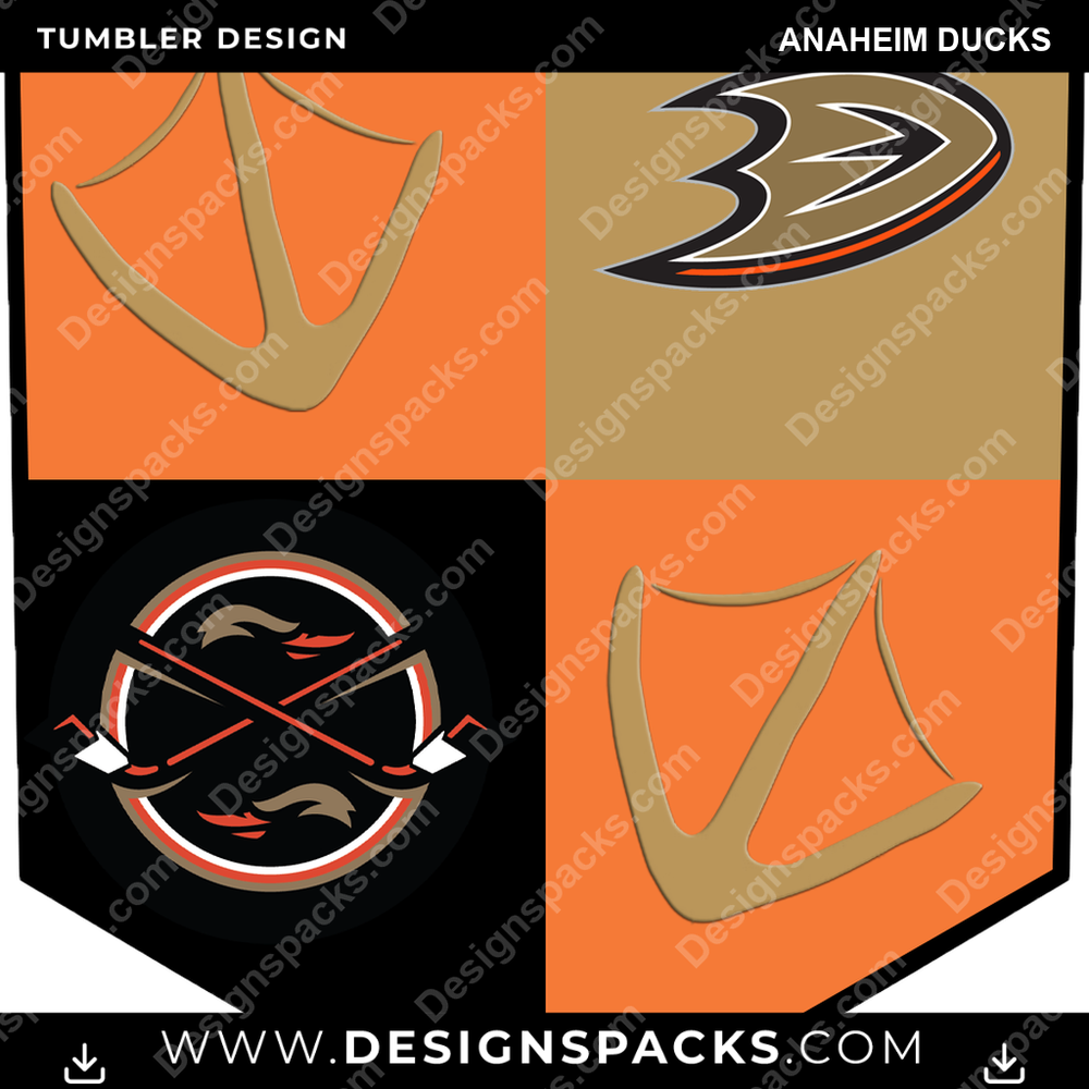 Hockey Sigil Anaheim Ducks Tumbler Digital Wrap Design