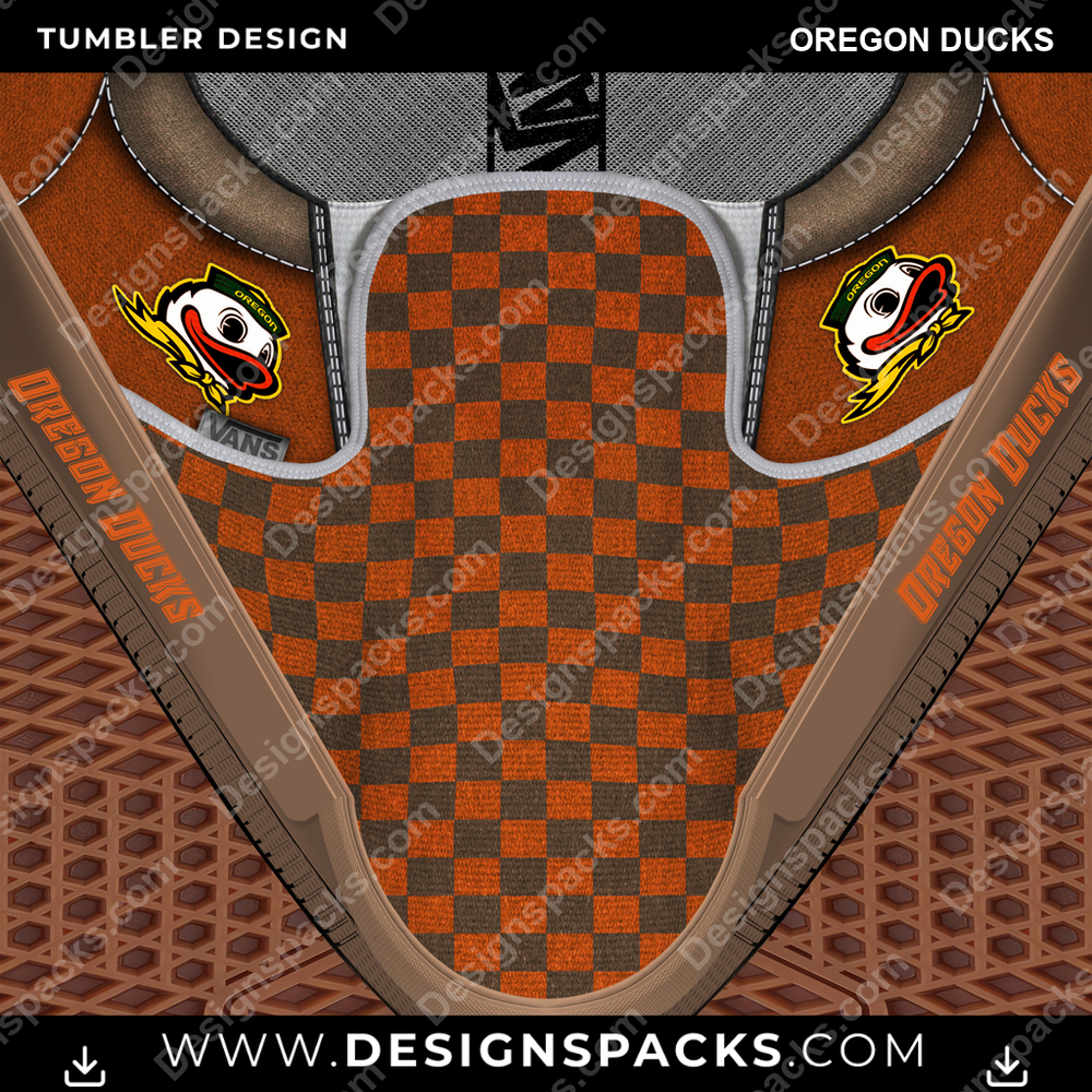 College Sport Vans Classic Oregon Ducks NCAA College Sport Tumbler Digital Wrap Design Download