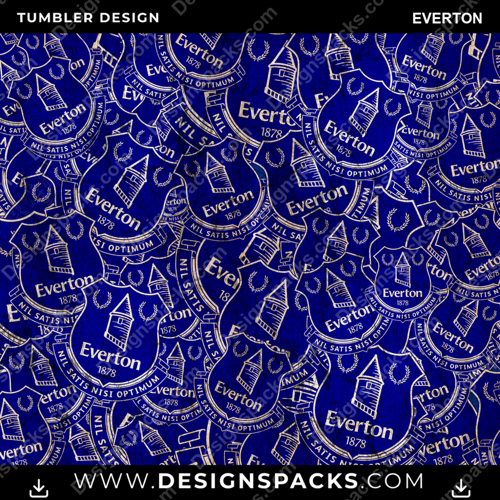 Soccer Logo BG Everton Tumbler Digital Wrap Design