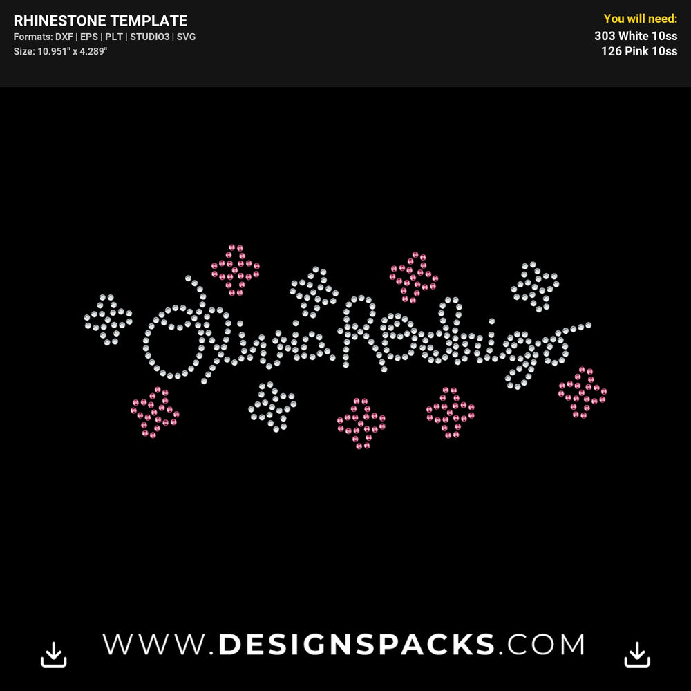 Olivia Concert Tour Music Festival Bling Rhinestone Digital Template