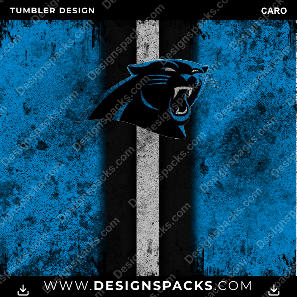 Football Grunge Style CARO NFL Football Tumbler Digital Wrap Design Download