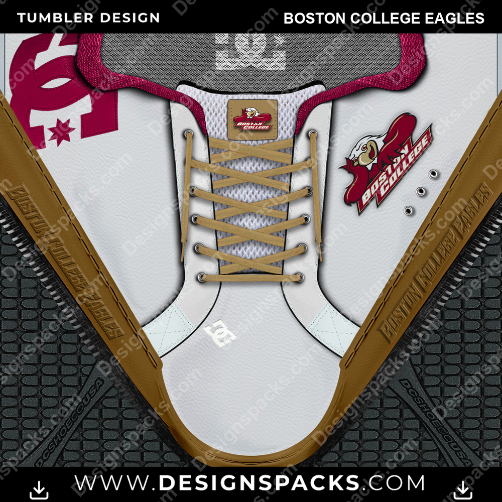 College Sport DC Sneaker Boston College Eagles Tumbler Digital Wrap Design