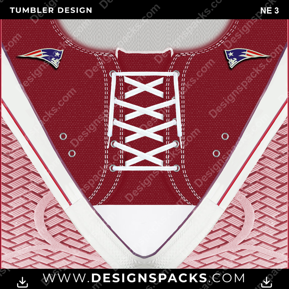 Football Converse Embroidered NE 3 Tumbler Digital Wrap Design