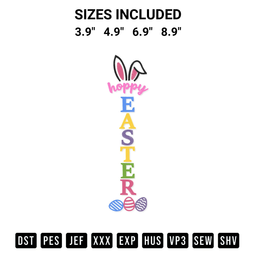 Transform your fabrics with the Hoppy Easter Bunny Embroidery Design embroidery design. Instant access to premium digitized patterns at Designspacks.com. Available sizes: 3.9", 4.9", 6.9", 8.9".